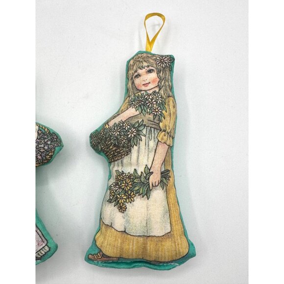 Vintage Fabric Printed Cloth Stuffed Dolls Ephemera Ornaments - Picture 4 of 5